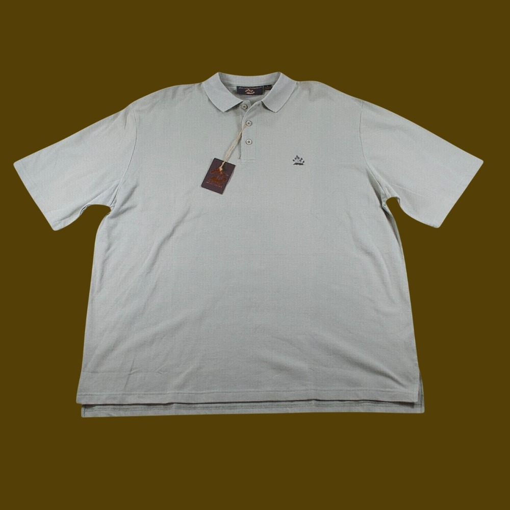 NWT Saint Somewhere Men's Khaki Short Sleeve Polo L